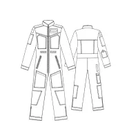 The base is a work suit from Lekala (front & back)