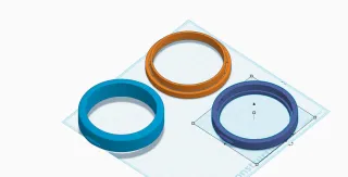 Wrist ring (2 parts system, to be able to sew the suit to the ring)
